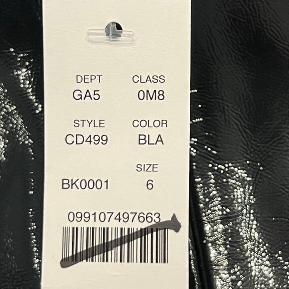 J.CREW Black Collection Mini Wrap Skirt in Faux Patent Leather Size 6 NWT - Picture 10 of 10